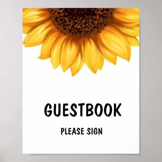 Poster Panneau du Baby shower de tournesol Automne (Devant)