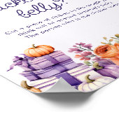 Poster Panneau du Baby shower du ventre de maman citrouil (Coin)