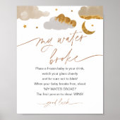 Poster Panneau du Baby shower My Water Broke Twinkle Star (Devant)