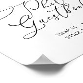 Poster Panneau du Baby shower photo Blush Garden (Coin)