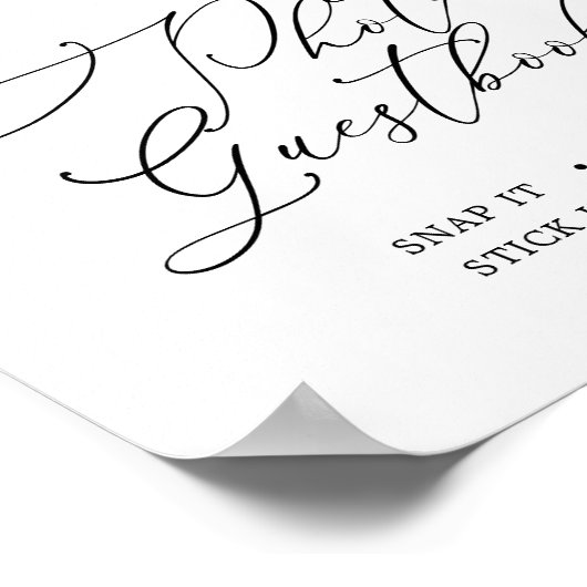 Poster Panneau du Baby shower photo Blush Garden (Coin)