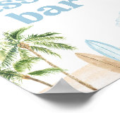 Poster Panneau du bar du Surf de plage du Baby shower du  (Coin)