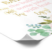 Poster Panneau du bar Momosa rose et verdoyant (Coin)