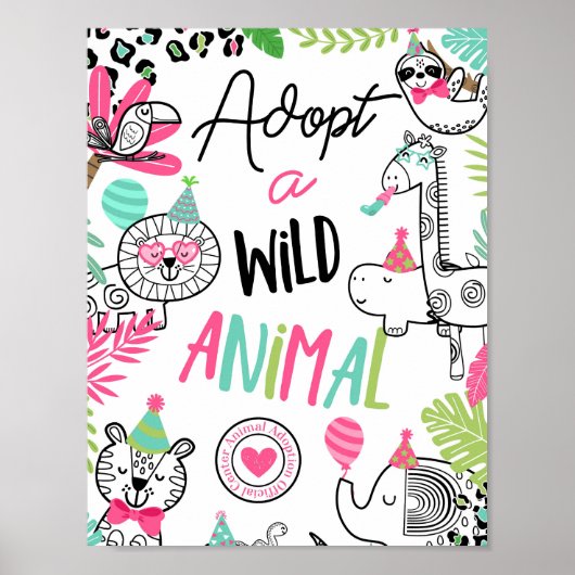 Poster Panneau du Centre d'adoption des animaux de fête (Devant)