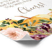 Poster Panneau du Citrouille floral de bar Mom-osa (Coin)