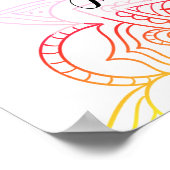 Poster Panneau du Hashtag Mariage Sunset Mandala (Coin)