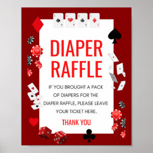 Poster Panneau du jeu Ace Casino Baby shower