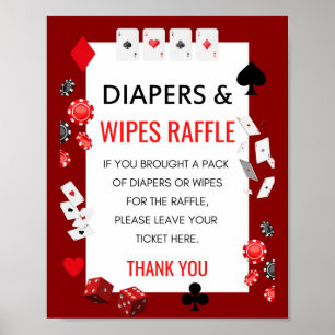 Poster Panneau du jeu Ace Casino Baby shower