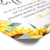 Poster Panneau du jeu Baby shower tournesol (Coin)