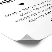 Poster Panneau du jeu de Baby shower de bouteille de rétr (Coin)