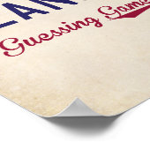 Poster Panneau du jeu de baseball à thème Baby shower ara (Coin)