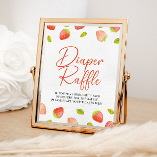 Poster Panneau du jeu de fraises Berry Sweet Diaper