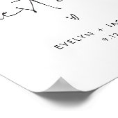 Poster Panneau du livre d'hôtes STELLA Table Mariage mini (Coin)