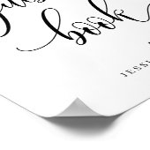 Poster Panneau du livre d'invité du script de nom personn (Coin)