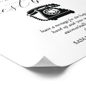 Poster Panneau du livre d'invité Rustic Mariage Audio (Coin)