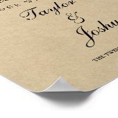 Poster Panneau du Mariage de bienvenue du Fleur sauvage d (Coin)