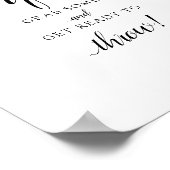 Poster Panneau du Mariage de calligraphie "Confetti" (Coin)