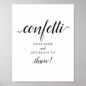 Poster Panneau du Mariage de calligraphie "Confetti" (Devant)