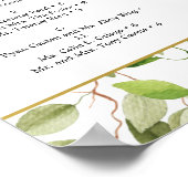 Poster Panneau du Mariage de la verdure du bois (Coin)