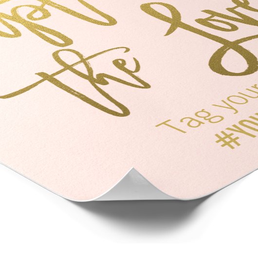 Poster Panneau du Mariage de Parties scintillant Blush Pi (Coin)