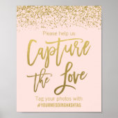 Poster Panneau du Mariage de Parties scintillant Blush Pi (Devant)