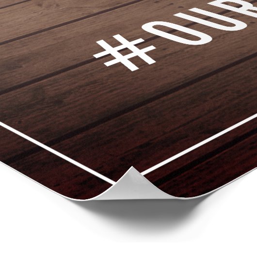 Poster Panneau du Mariage Neon Wood Plank (Coin)