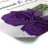 Poster Panneau du Mariage Royal Purple Rose Cadeaux et Ca (Coin)