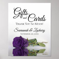 Panneau du Mariage Royal Purple Rose Cadeaux et Ca