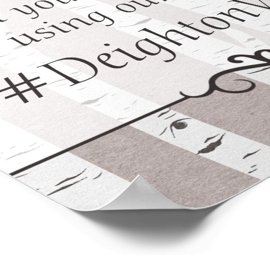 Poster Panneau du Mariage rustique Birch Tree Photos (Coin)