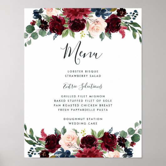 Poster Panneau du menu Bloom Radiant (Devant)