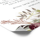 Poster Panneau du menu Bloom rustique (Coin)