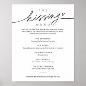 Poster Panneau du menu de baiser de mariage EVERLEIGH (Devant)
