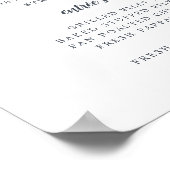 Poster Panneau du menu Floral du milieu de l'été (Coin)