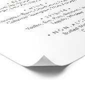 Poster Panneau du menu Gold Confetti Mariage Boissons (Coin)