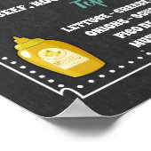 Poster Panneau du menu Hot Dog Bar Menu Party (Coin)