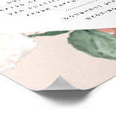 Poster Panneau du menu Mariage Boho Blooms (Coin)