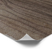 Poster Panneau du menu Mariage rustique - Look en bois (Coin)