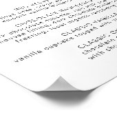 Poster Panneau du menu Retro Cupcake (Coin)