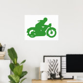 Poster Panneau du Motard Vert (Bureau à domicile)