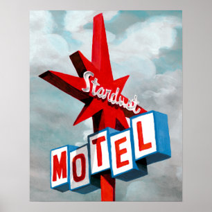 Poster Panneau du Motel Stardust
