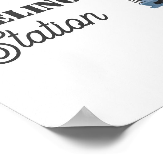 Poster Panneau du poste d'alimentation d'anniversaire du  (Coin)