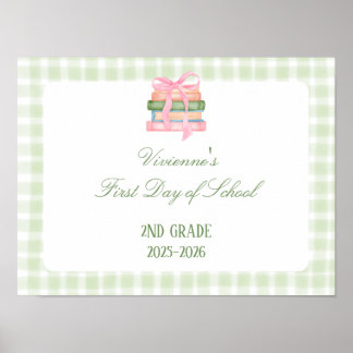 Poster Panneau du premier jour de l'école