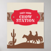Poster Panneau du premier Rodéo Rouge "Chuck wagon chow s (Devant)