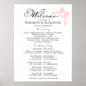Poster Panneau du programme de cérémonie mariage | Bow ro (Devant)