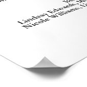 Poster Panneau du programme de mariage d'accueil (Coin)