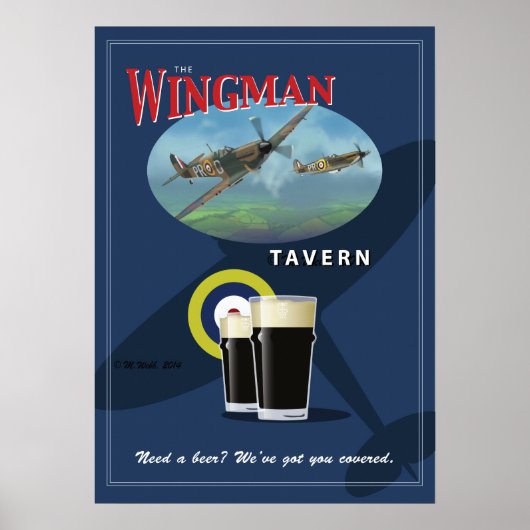 Poster Panneau du pub, "The Wingman Tavern" (Devant)