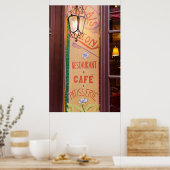 Poster Panneau du restaurant, Paris, France (Cuisine)