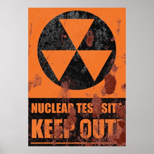 Poster Panneau du site d'essai nucléaire rouillé (Devant)