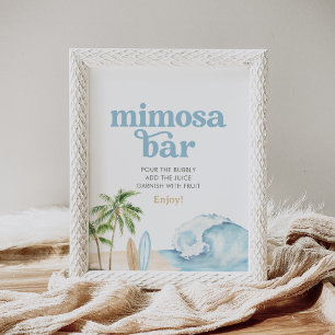 Poster Panneau du Surf de plage Mimosa Bar
