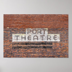 Poster Panneau du théâtre portuaire, Port St. Joe, Florid